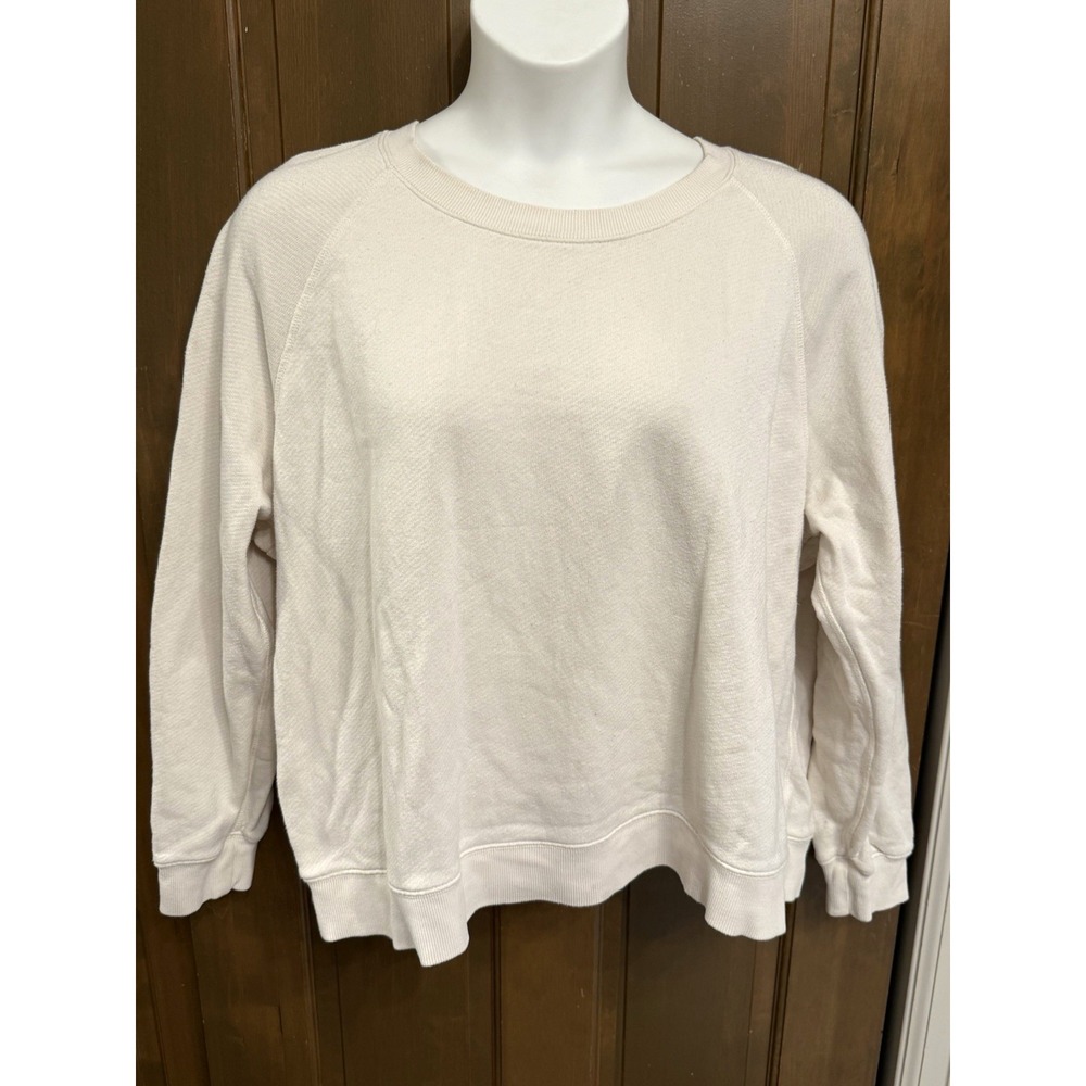 Jenni Kayne Saturday Sweatshirt size XXL Cream Crew Neck Pullover